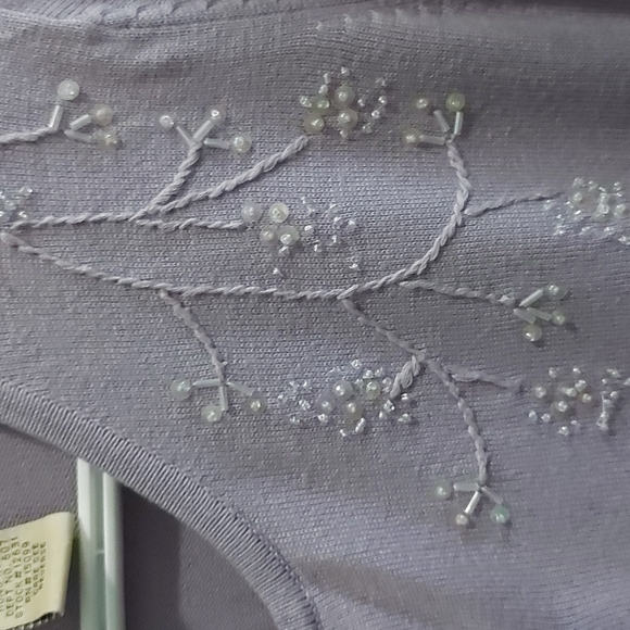 Apostrophe button down cardigan with beading detail on front - Picture 2 of 6